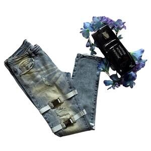 Preme NWOT Light Wash Distressed Skinny Jeans Men 32